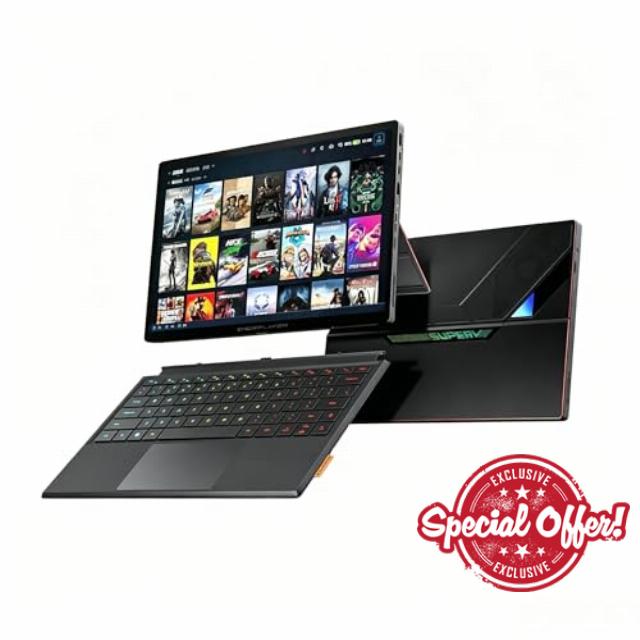 ONEXPLAYER Super V Gaming PC | Intel Core Ultra X7 358H + Arc B390| 14" 2.8K AMOLED | 48GB RAM + 1TB SSD| AI Workstation Laptop Handheld Hybrid with Magnetic Keyboard