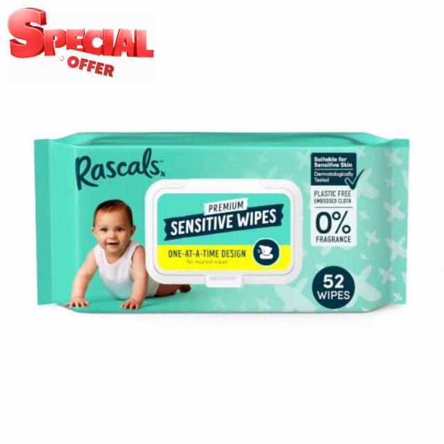 Rascals Premium Sensitive Baby Wipes