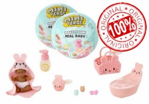 MGA’s Miniverse Make It Mini Real Baby Nurture 2 Pack - Baby Care-Themed Mini Collectables with Mini Babies and Accessories
