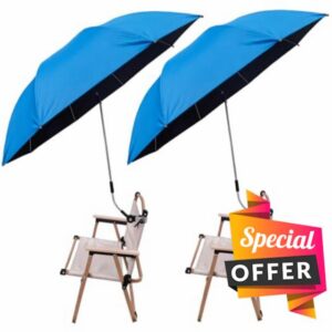 2 Pack Chair Umbrella for Sun Lounger with Clamp