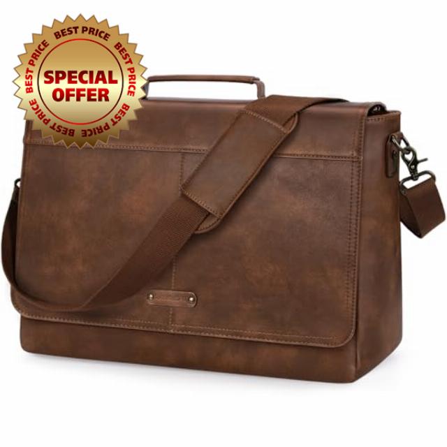 RAINSMORE Laptop Messenger Bag 15.6 Inch