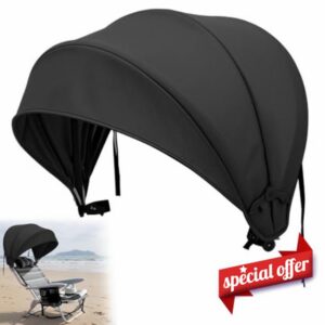 DaisyInner Beach Chair Umbrella Canopy Extra Large Foldable Chair Sun Shade with Adjustable Clamp for Beach Camping Fishing Lounge Outdoo