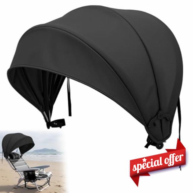 DaisyInner Beach Chair Umbrella Canopy Extra Large Foldable Chair Sun Shade with Adjustable Clamp for Beach Camping Fishing Lounge Outdoo