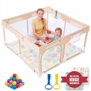 Dripex Baby Playpen with Mat