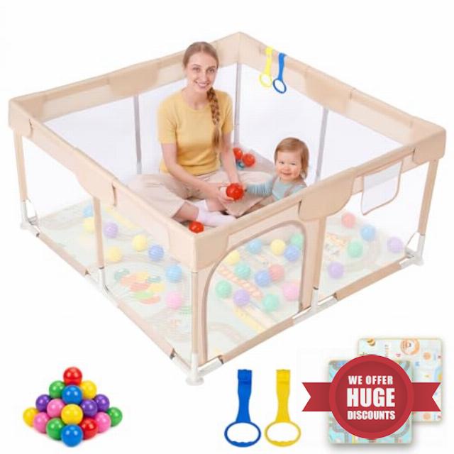 Dripex Baby Playpen with Mat