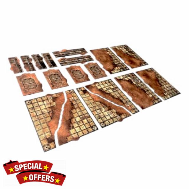 18pcs Footprints Terrain Bases for WH40K Tournament 11th Edition - Made of Synthetic Leathe