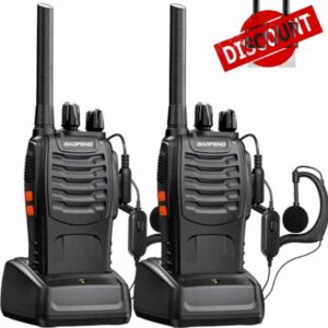 BaoFeng Walkie Talkies 2Pcs Two-Way Radios Set Rechargeable Long Range Interphone Portable Professional Intercoms 16 Channels Walky Talky for Adults