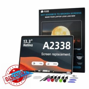 Screen Replacement for MacBook Pro 13.3" A2338 2020 M1/2022 M2 Display-Gray | Model: EMC 3578