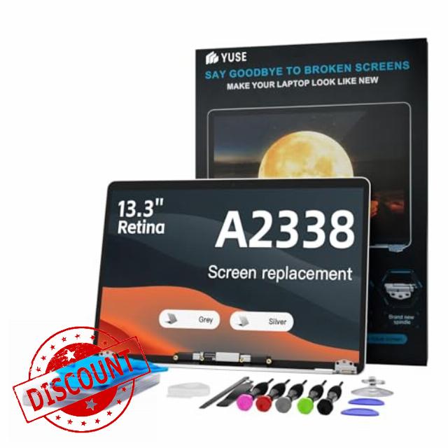 Screen Replacement for MacBook Pro 13.3" A2338 2020 M1/2022 M2 Display-Gray | Model: EMC 3578