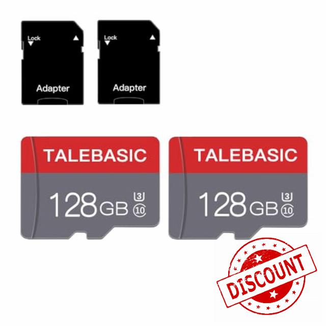 2 Pack 128GB Micro Sd Card Class 10 TF Card with adapter for table