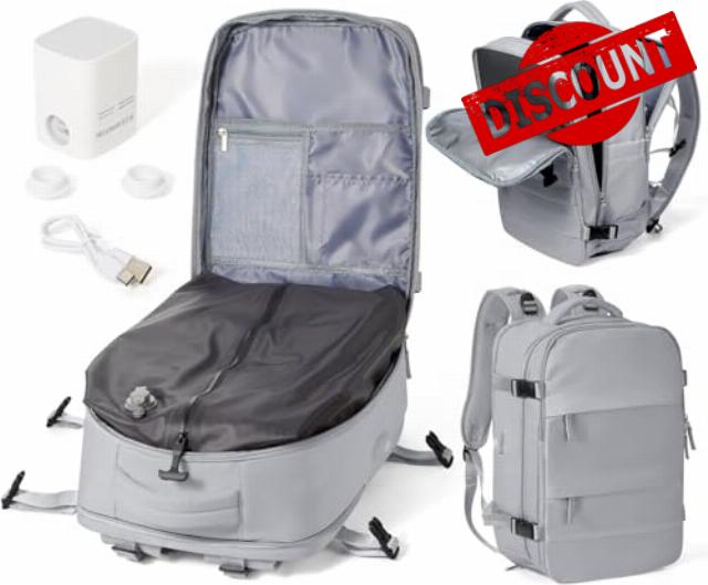 Vacuum Backpack Travel with Pump for Man Women