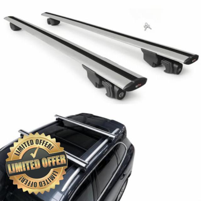 Universal Roof Rack Bars - Fit Flush Roof Rails | Adjustable 64–112 cm Span