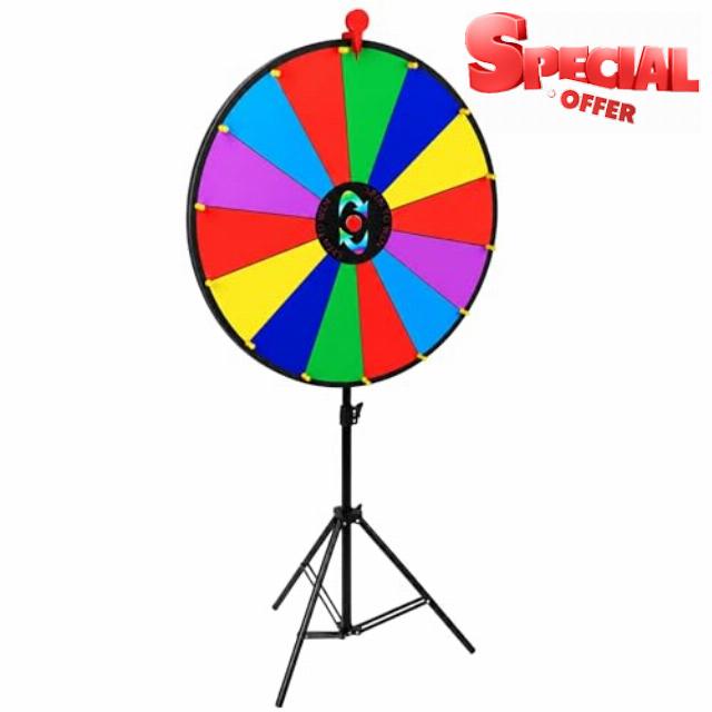 Relaxdays Prize Wheel with tripod