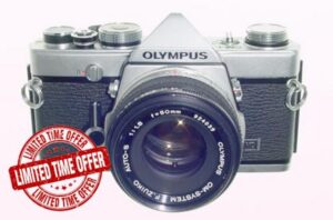 Vintage 35mm film camera compatible with Olympus OM-1N + 50mm Zuiko Lens Fully Working
