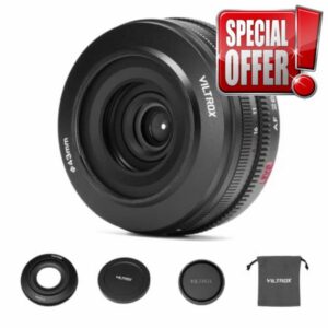 VILTROX AF 26mm F2.8 EVO FE Full-Frame Prime Lens for Sony E-Mount Cameras | Compact Pancake Lens with Independent Aperture & Focus Rings