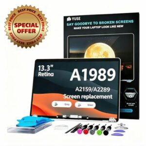 Screen Replacement for MacBook Pro 13 inch A1989 A2159 A2289 Display-Silver | 2018-2019-2020 Year Retina，Model: EMC 3358
