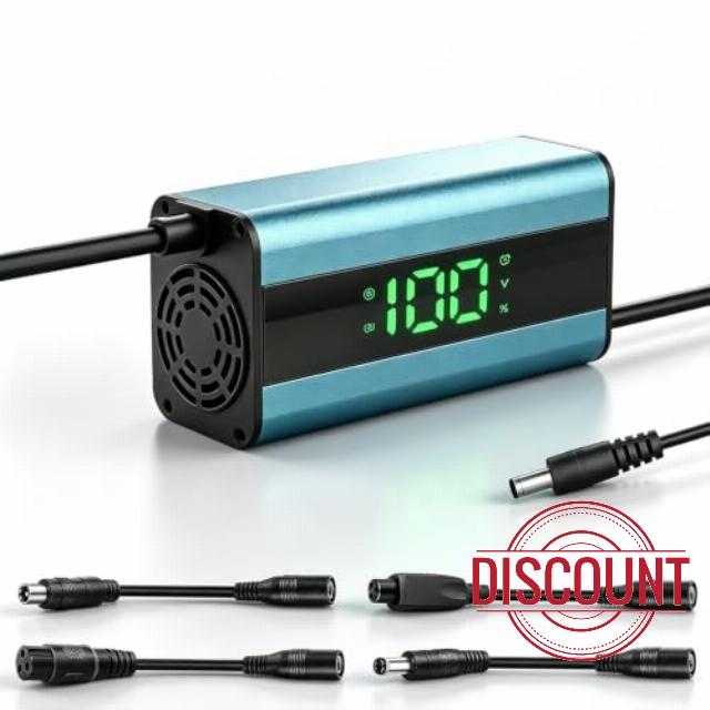 42V 2A Electric Scooter Charger with LED Charging Display (1-100%)