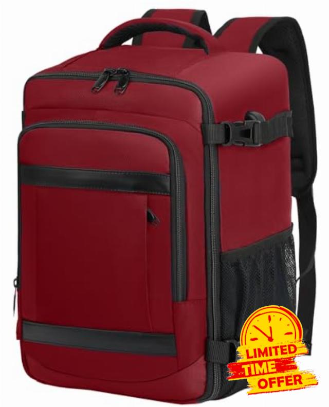 KLOSTAIN Ryanair Cabin Bags 40x30x20 Underseat 24L Laptop Carry On Backpack Fits easyJet Eurowings Wizz Air Red