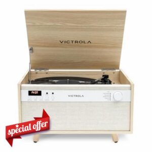 Victrola Century 6-in-1 Vinyl Record Player & Music Centre – 3-Speed Turntable