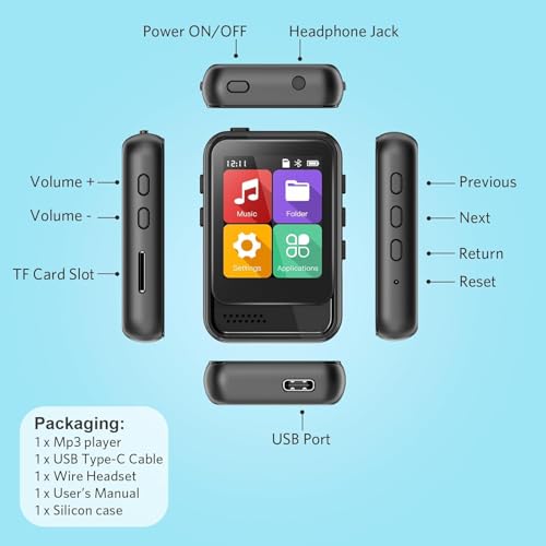 16GB Portable Music Players with Built-in Speaker Support FM Radio Voice Recording E-Book