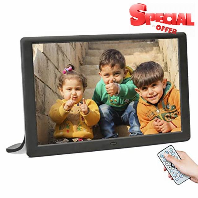 10.1 inch Digital Photo Picture Frame 1280x800 IPS Display with Photo Music Video Player Calendar Alarm