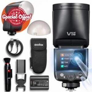 Godox V1 MID N Flash for NIKON with AK-R11 Dome Diffuser