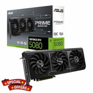 ASUS SFF-Ready Prime NVIDIA GeForce RTX™ 5080 EVO 16GB GDDR7 OC Edition graphics card (PCIe® 5.0
