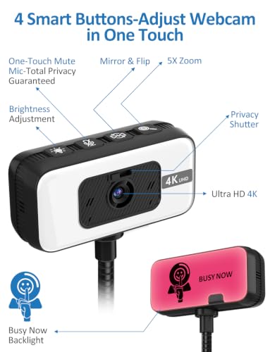 Webcam Ultra HD 4K for Live Streaming