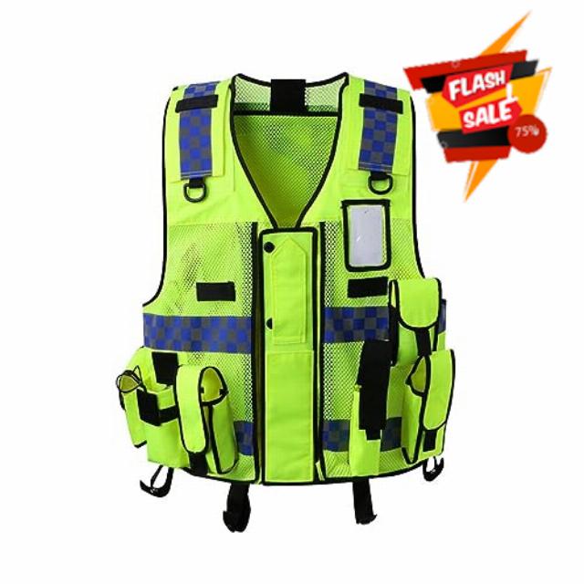 TopHomer Mesh High Visibility Safety Waistcoat with Multi-pockets