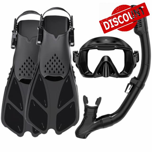 Adults Mask Snorkel Fins Set