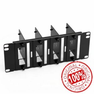 10 Inch 2U Rack Mount Panel for 4 x Raspberry Pi 5/4B/3B+/3B – Double-Sided & SSD Ready – Metal Mounting Plate with Removable Brackets – for DeskPi RackMate & 10" Rack