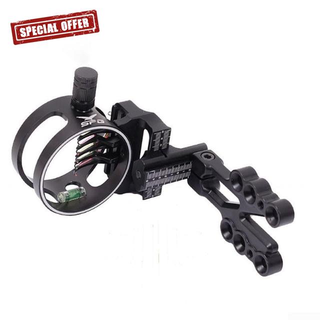 Light Aluminum Alloy Clear Scale Compound Bow Sight Micro Adjustable 5 Pin Archery Sight Durable And Stable