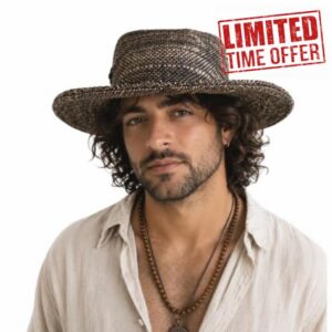 Hemp Sun Hat M/L/XXL Foldable Wide Brim Hat for Farmers & Gardeners Adjustable Beach Hat