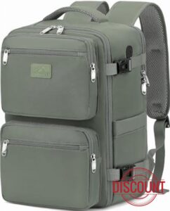 Ryanair Cabin Bags 40x30x20 Underseat 24L Laptop Carry On Backpack for Travel Work Fits easyJet Eurowings Wizz Air(Light Green