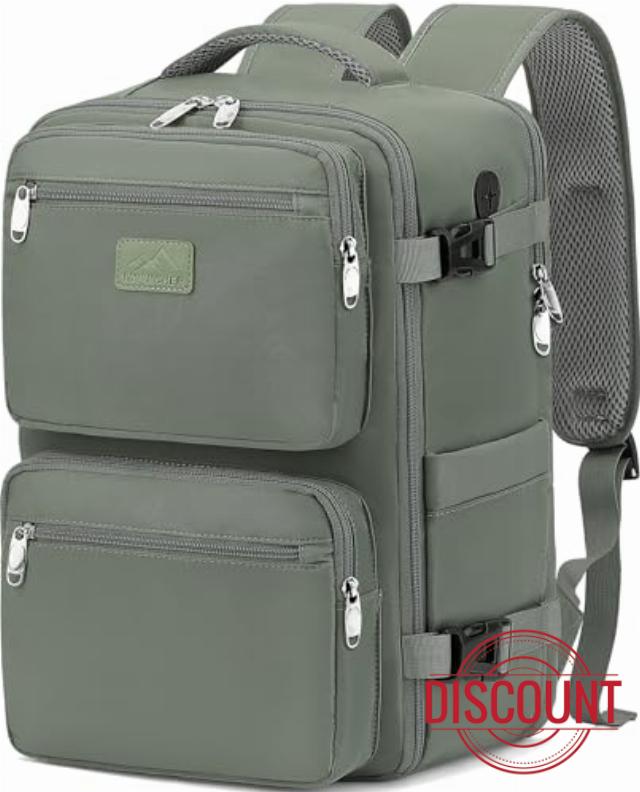 Ryanair Cabin Bags 40x30x20 Underseat 24L Laptop Carry On Backpack for Travel Work Fits easyJet Eurowings Wizz Air(Light Green