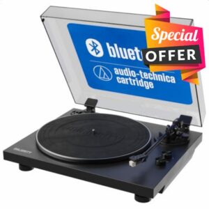 MAJORITY Stylo Bluetooth Turntable Record Player | Vinyl Player & Record Deck | AT3600L Cartridge