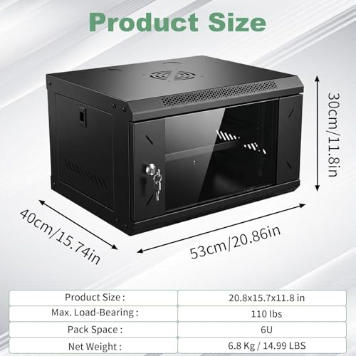 40cm Deep Server Rack | Lockable Vented Enclosure with Side Panels