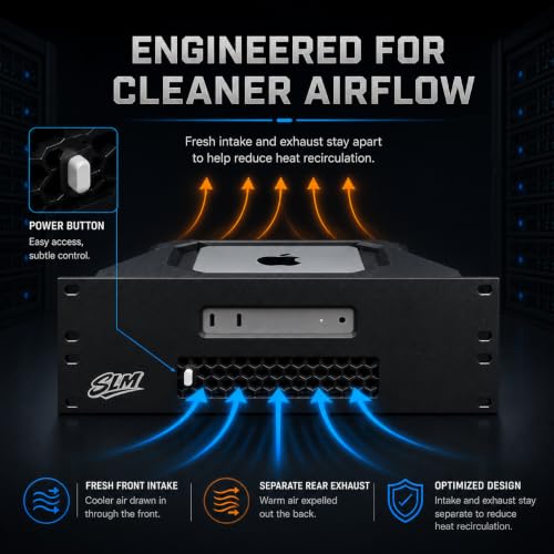 Optimised Airflow – Black with Stealth & White Button (Mac Mini Not Included)