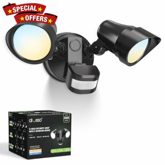 ALUSSO 30W 3000LM LED Security Light Outdoor Motion Sensor