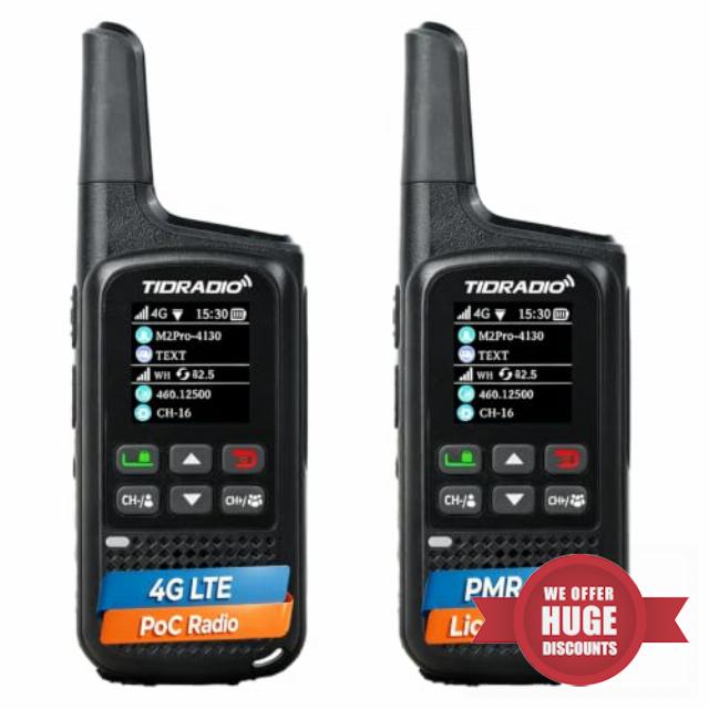 TIDRADIO TD-M2 Pro Dual Mode 4G LTE PoC Radio & PMR446 Licence Free Walkie Talkie Long Range for Adults