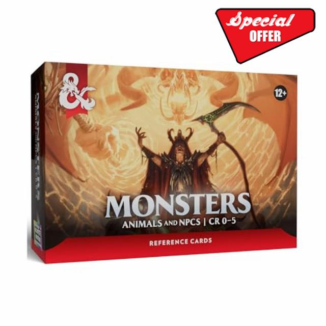 Dungeons & Dragons Reference Cards - Monsters (Animals and NPCs) | D&D Accessories (English Version)