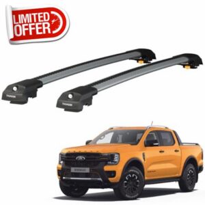 Aluminium Roof Bars for Ford Ranger Next-Gen (2023-2026+) | Fits Raised Rails | 225kg Static Load