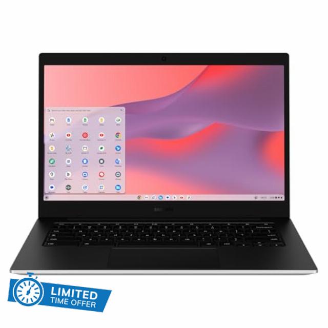Samsung Chromebook Galaxy Go Intel Celeron 4GB RAM 64GB eMMC 14" ChromeOS Laptop - Silver (Renewed)