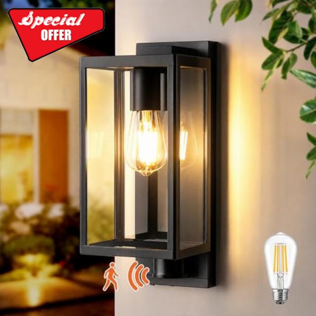 LMP Dawn to Dusk PIR Outdoor Wall Lights Mains Powered