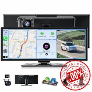 11" Car Play Screen with Dash Cam Front Rear 2.5K+1080P