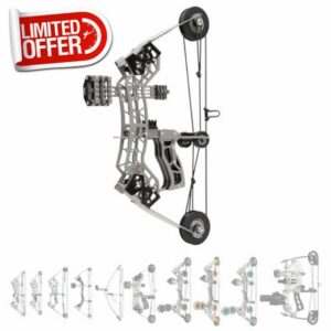 Compound Bow 10 lb/12 lb/16 lb 15-32 lb for Archery High-Elastic Steel Limbs Suitable for Beginners & Hobbyists for Target Shooting Outdoor Practice