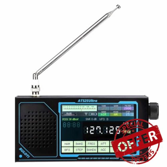 ATS25 Ultra Bluetooth Full Band Radio Receiver FM SW SSB MW LW AIR SDR Support 118Mhz-135.975Mhz Aviation Band Receive
