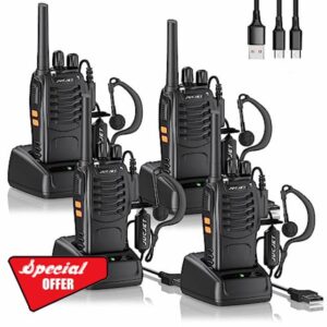 Walkie Talkies 2023 Upgraded 88E Walkie Talkie Long Range for Adults with Earpieces
