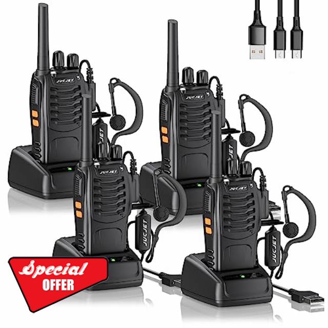 Walkie Talkies 2023 Upgraded 88E Walkie Talkie Long Range for Adults with Earpieces