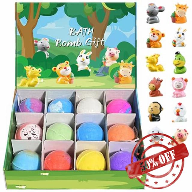 12Pcs/Set Bath Bombs with Toys Inside